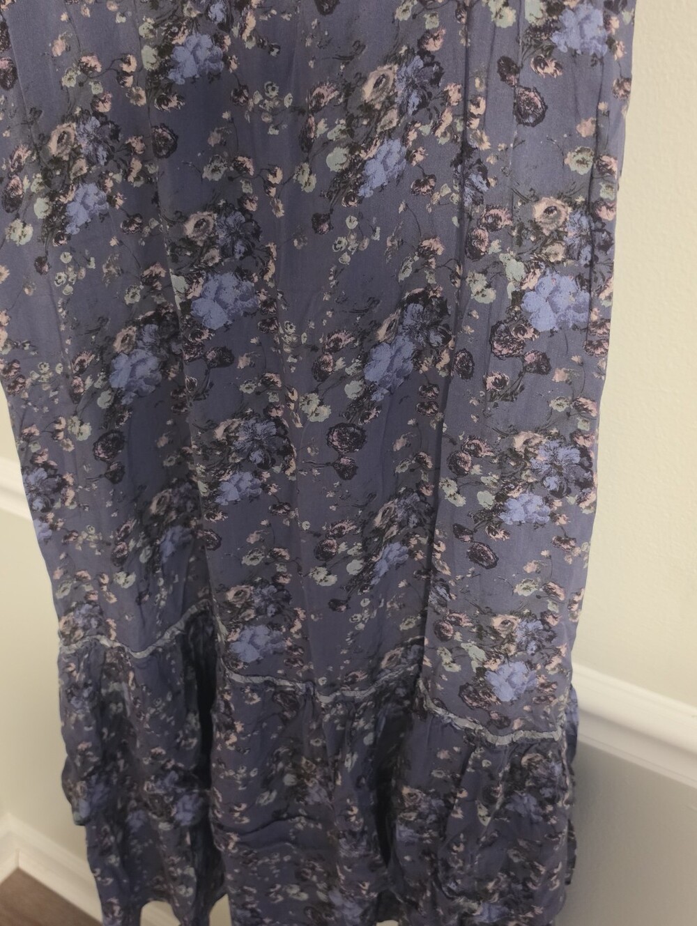 PAIGE Michelada Floral Print Tiered Midi Dress Sz Small Romance Cottagecore - Picture 10 of 14